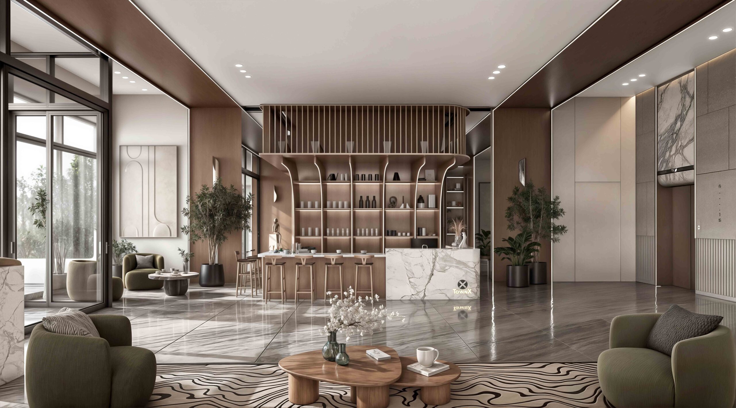 Residents lounge and courtyard